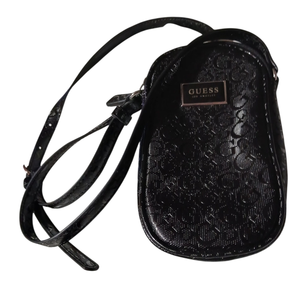 Guess Embossed Black Small Crossbody Bag